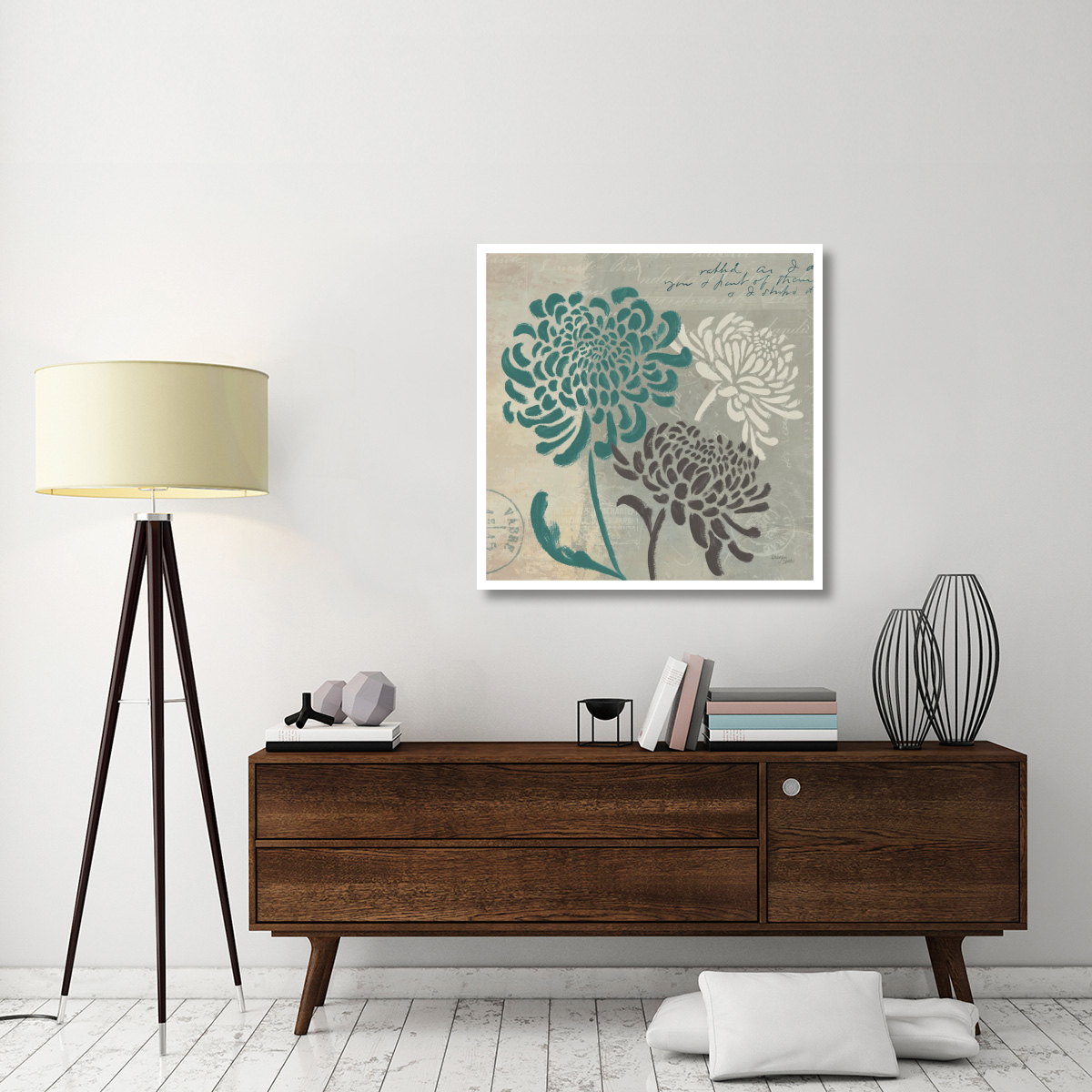 Chrysanthemums I -Paper Art-38&quotx38"