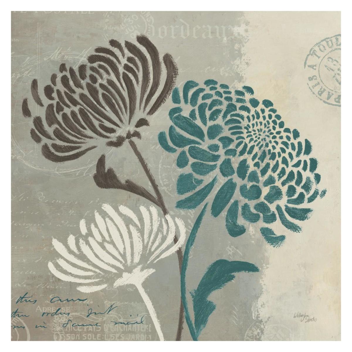 Chrysanthemums II -Paper Art-32"x32"