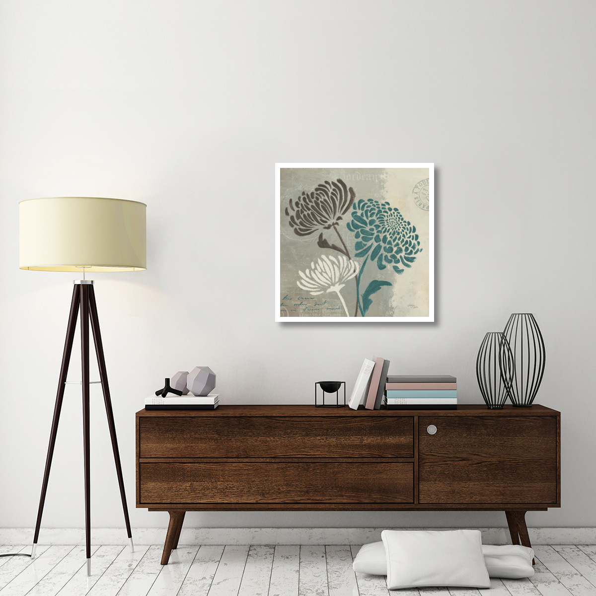 Chrysanthemums II -Paper Art-32&quotx32"