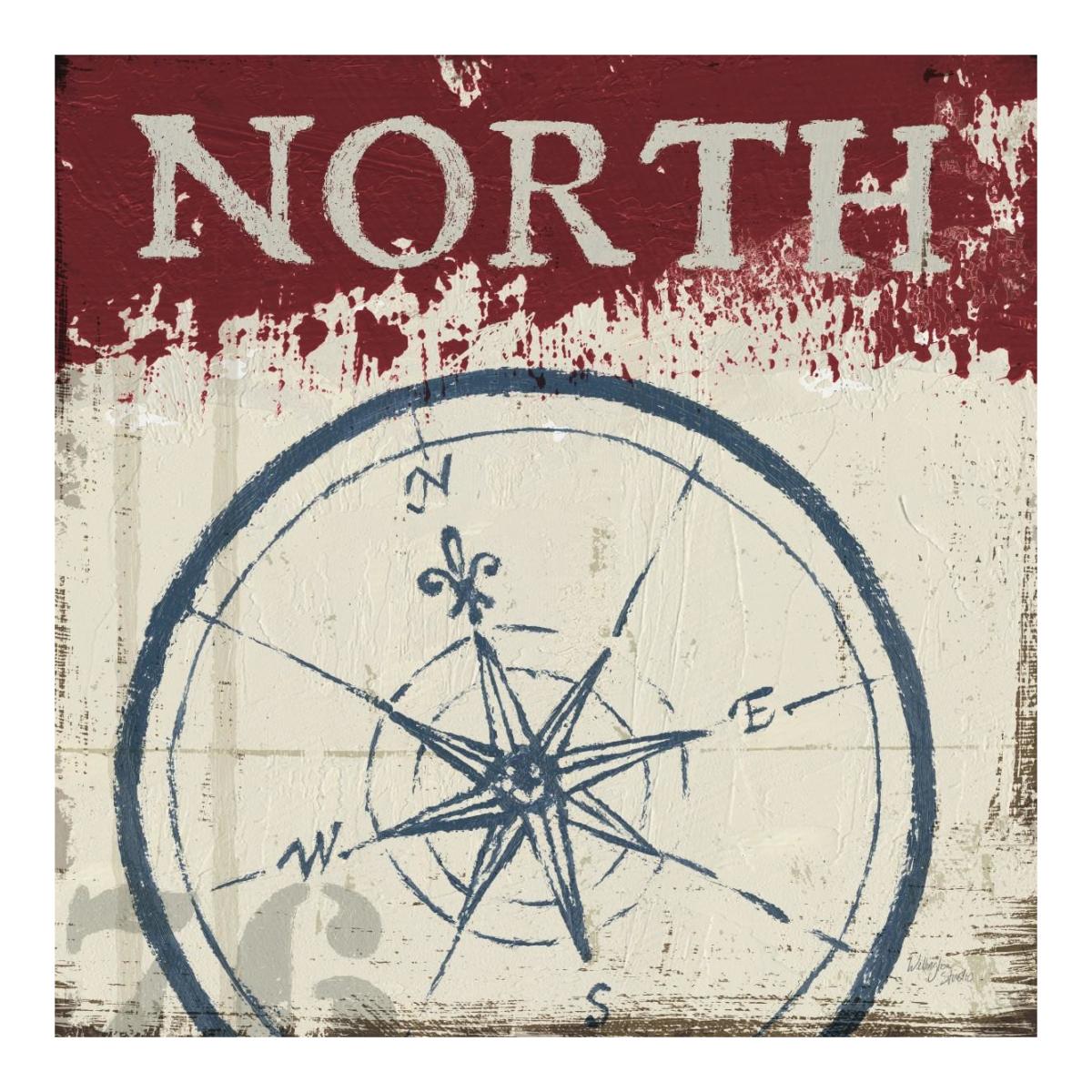 Nautical I Red -Paper Art-20"x20"