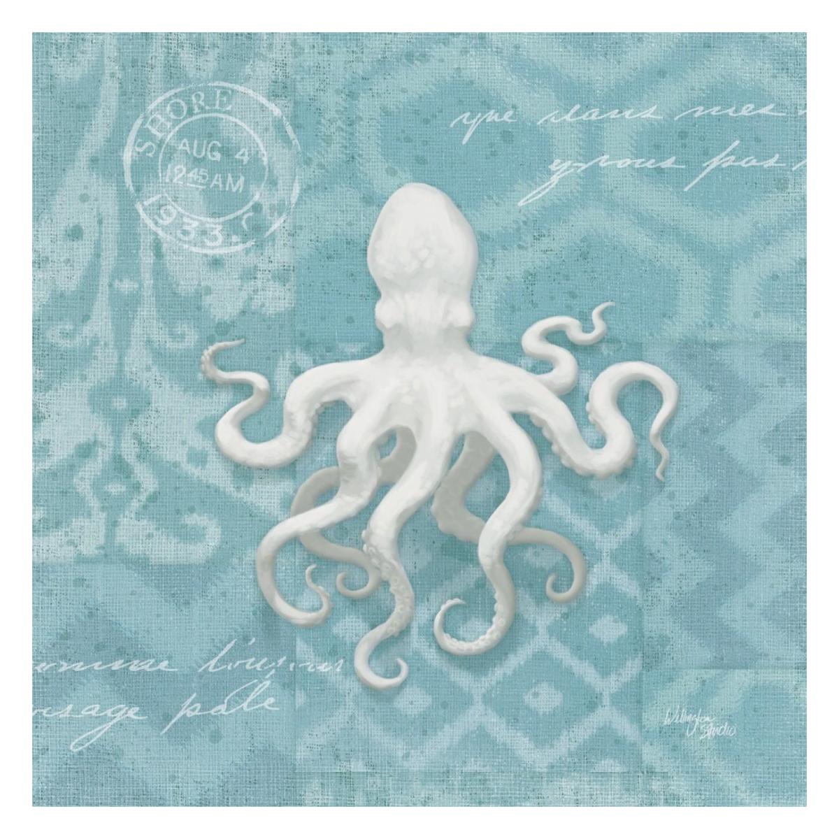 Coastal Elegance II Light -Paper Art-26"x26"