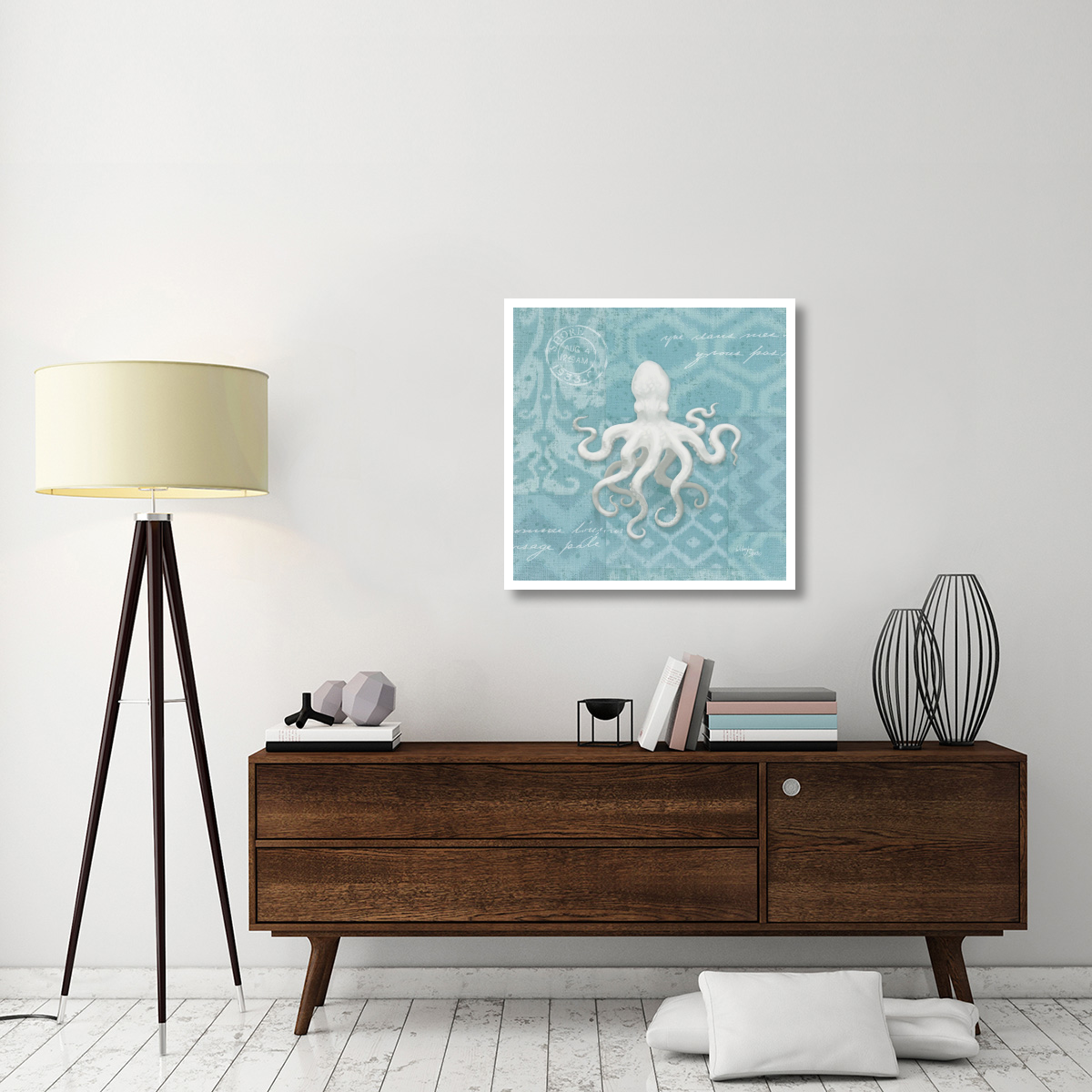 Coastal Elegance II Light -Paper Art-32&quotx32"