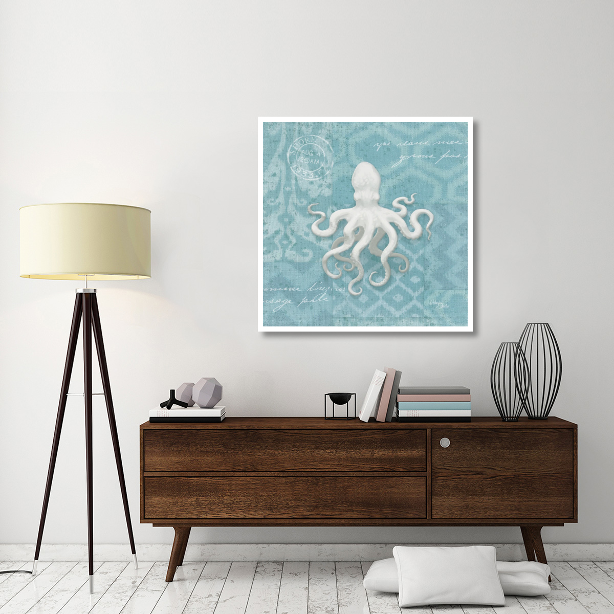 Coastal Elegance II Light -Paper Art-42&quotx42"