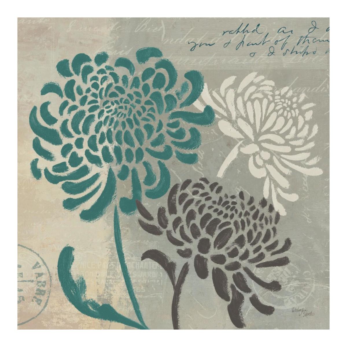 Chrysanthemums I -Paper Art-20"x20"