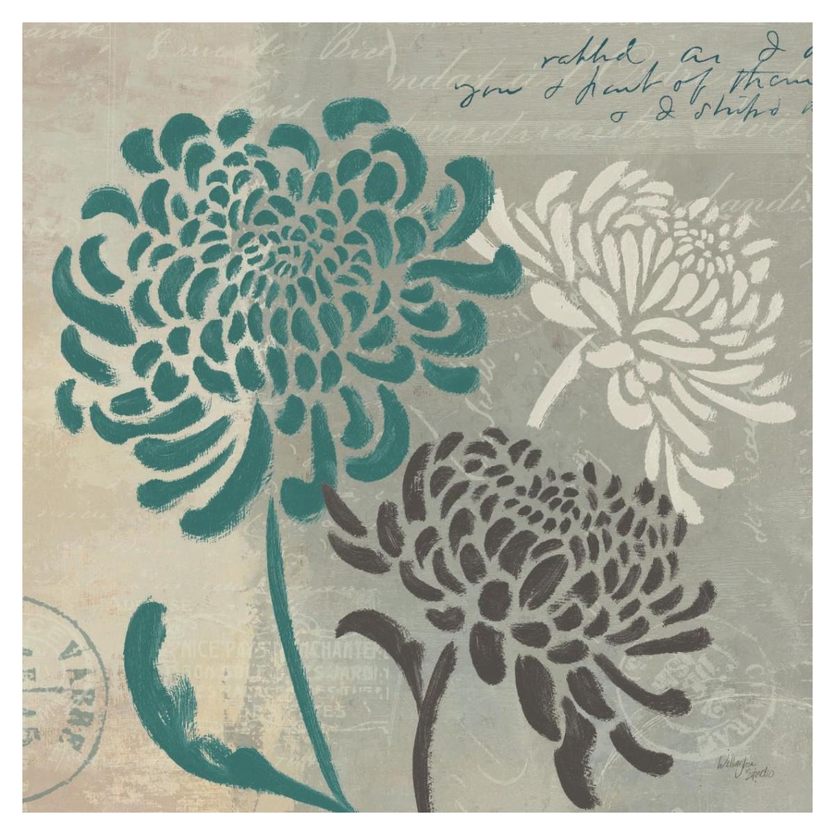 Chrysanthemums I -Paper Art-38"x38"
