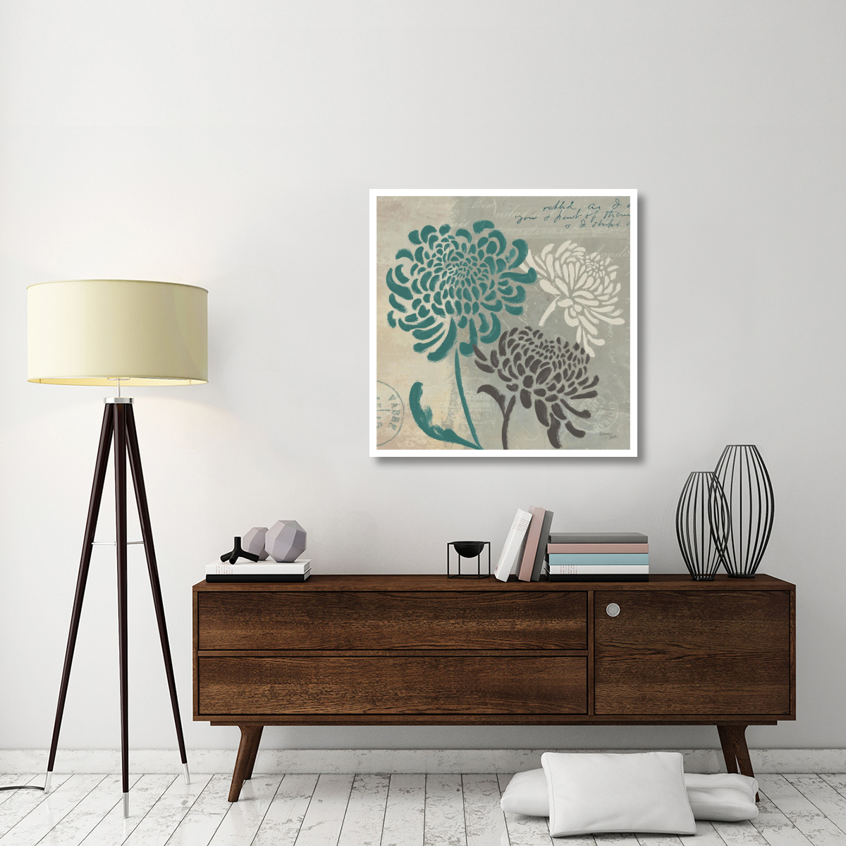 Chrysanthemums I -Paper Art-38&quotx38"