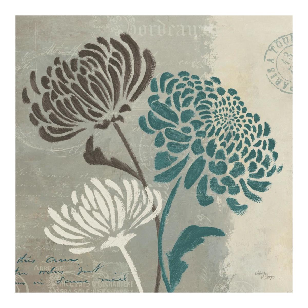 Chrysanthemums II -Paper Art-20"x20"