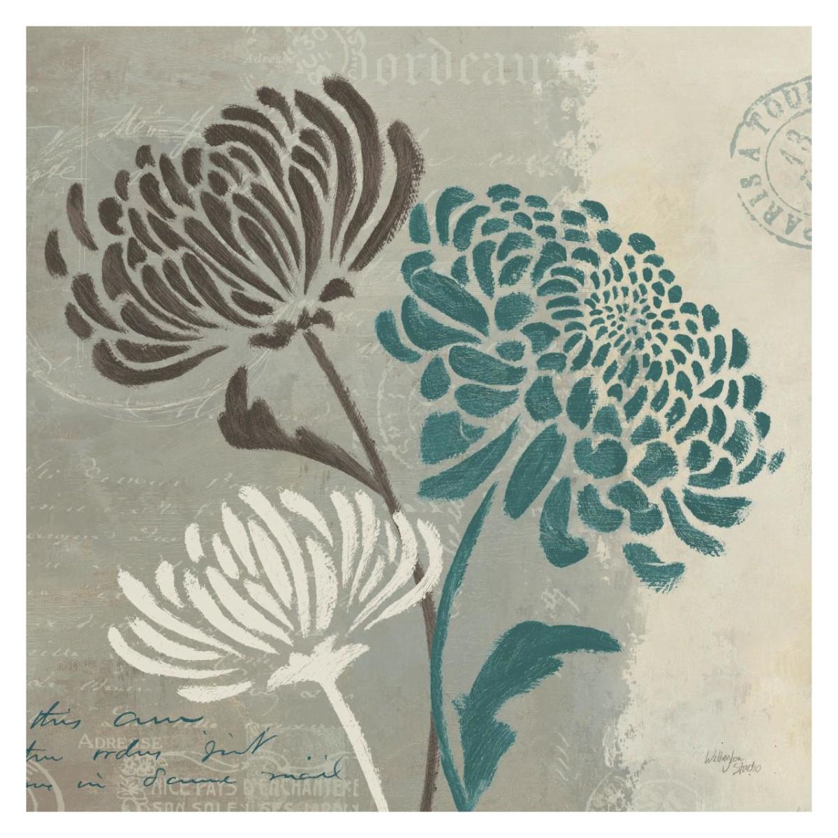 Chrysanthemums II -Paper Art-32"x32"