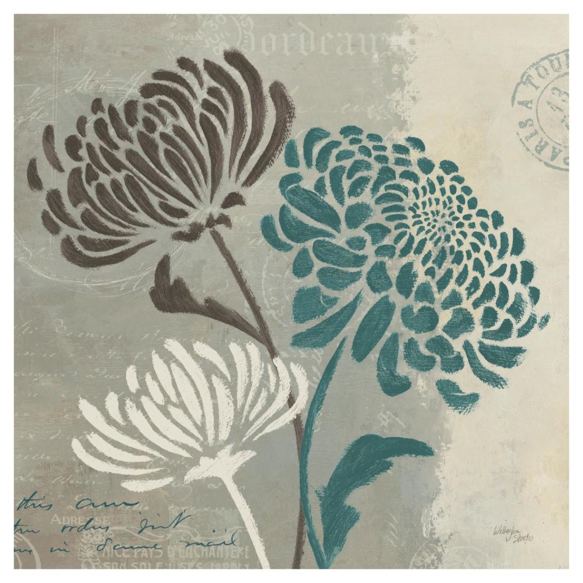 Chrysanthemums II -Paper Art-42"x42"