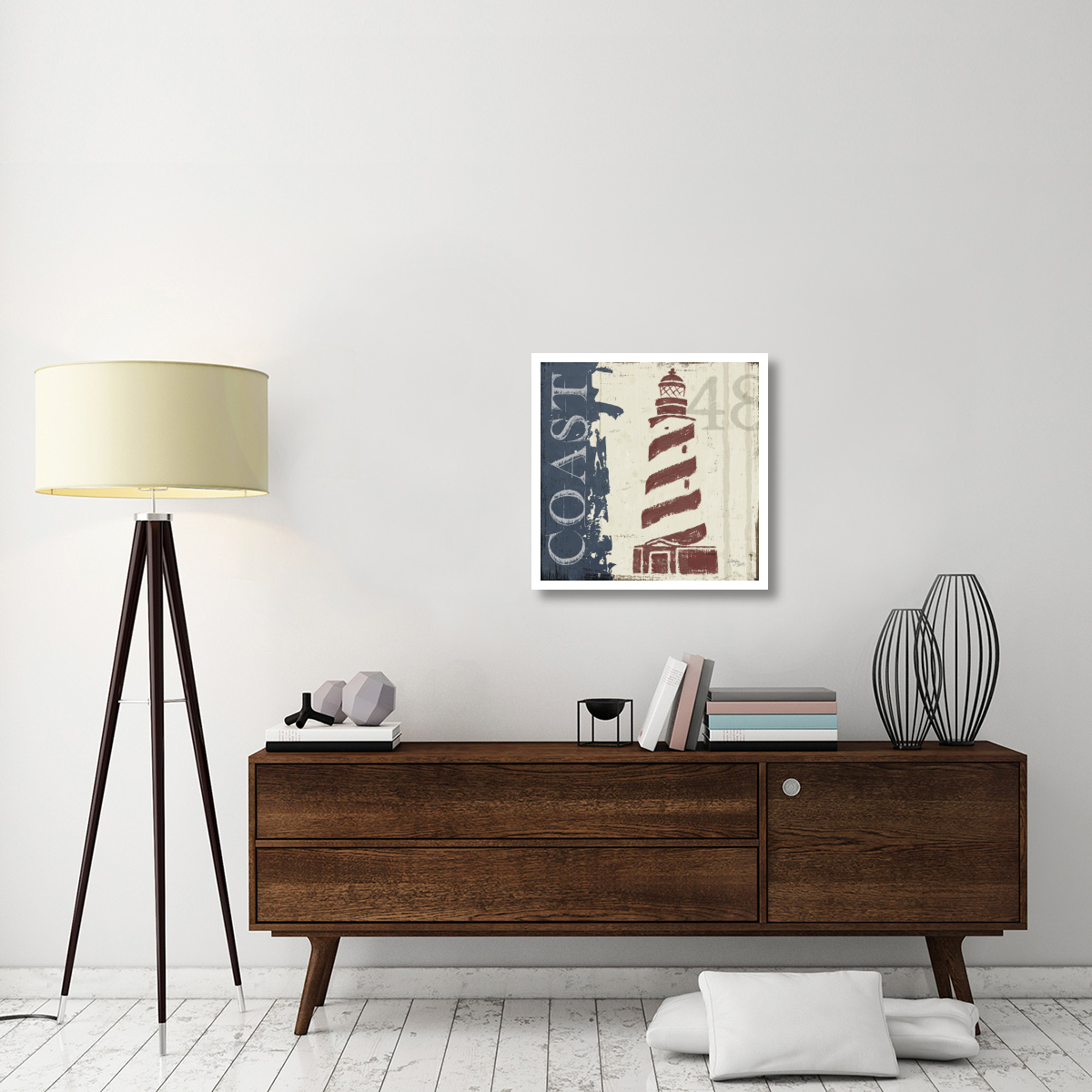 Nautical V -Paper Art-26&quotx26"