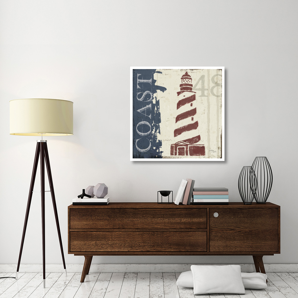 Nautical V -Paper Art-38&quotx38"