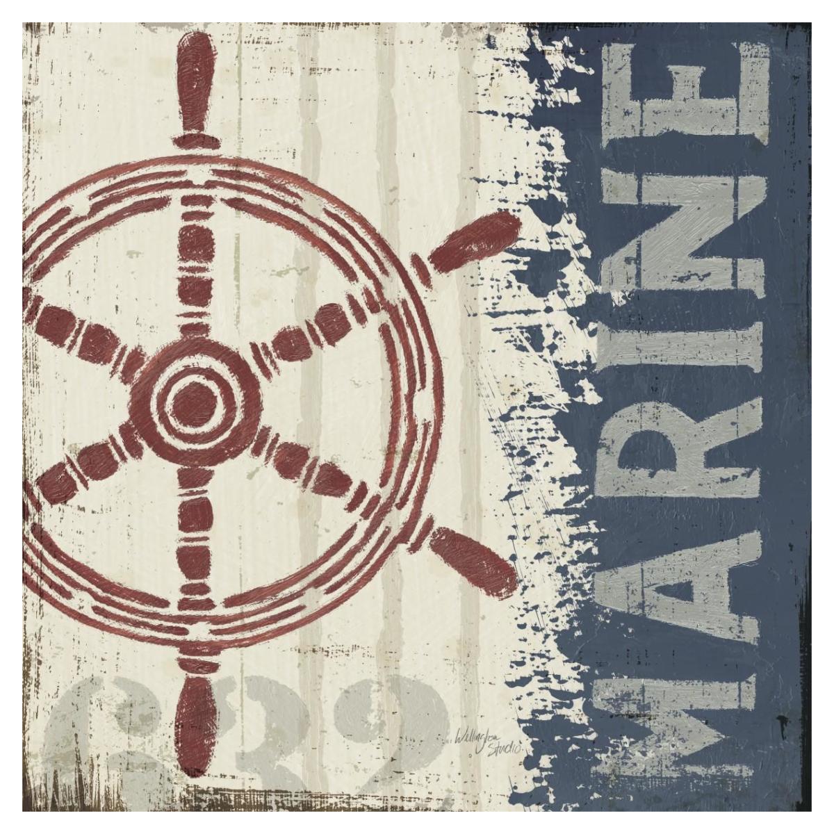 Nautical VI -Paper Art-38"x38"
