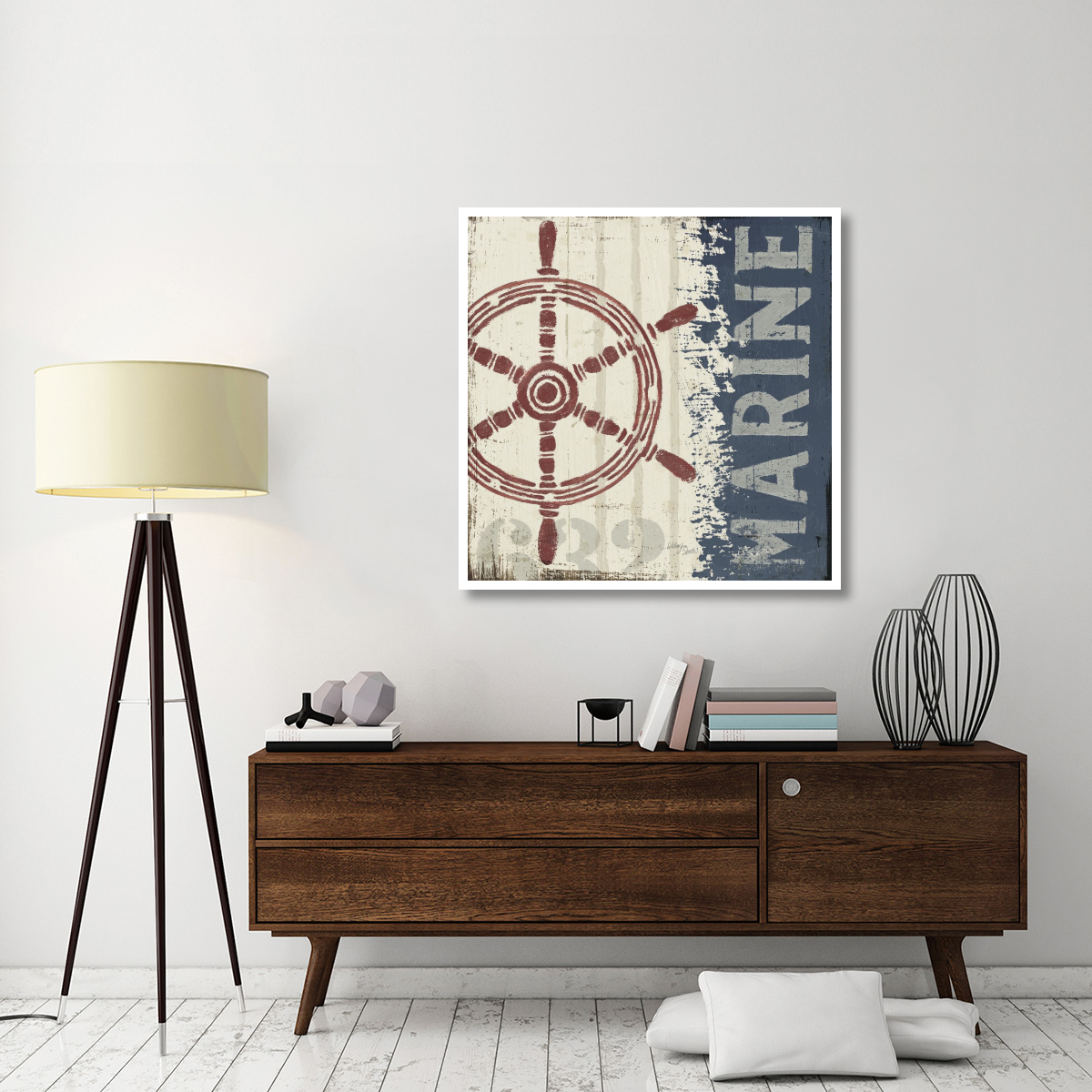 Nautical VI -Paper Art-42&quotx42"