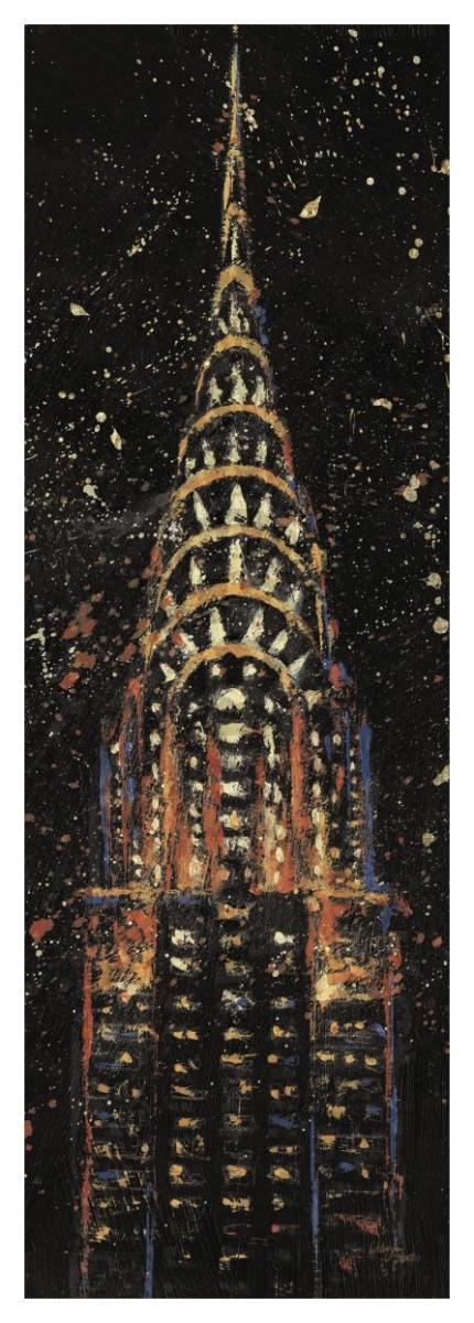 Cities at Night II -Paper Art-20"x56"