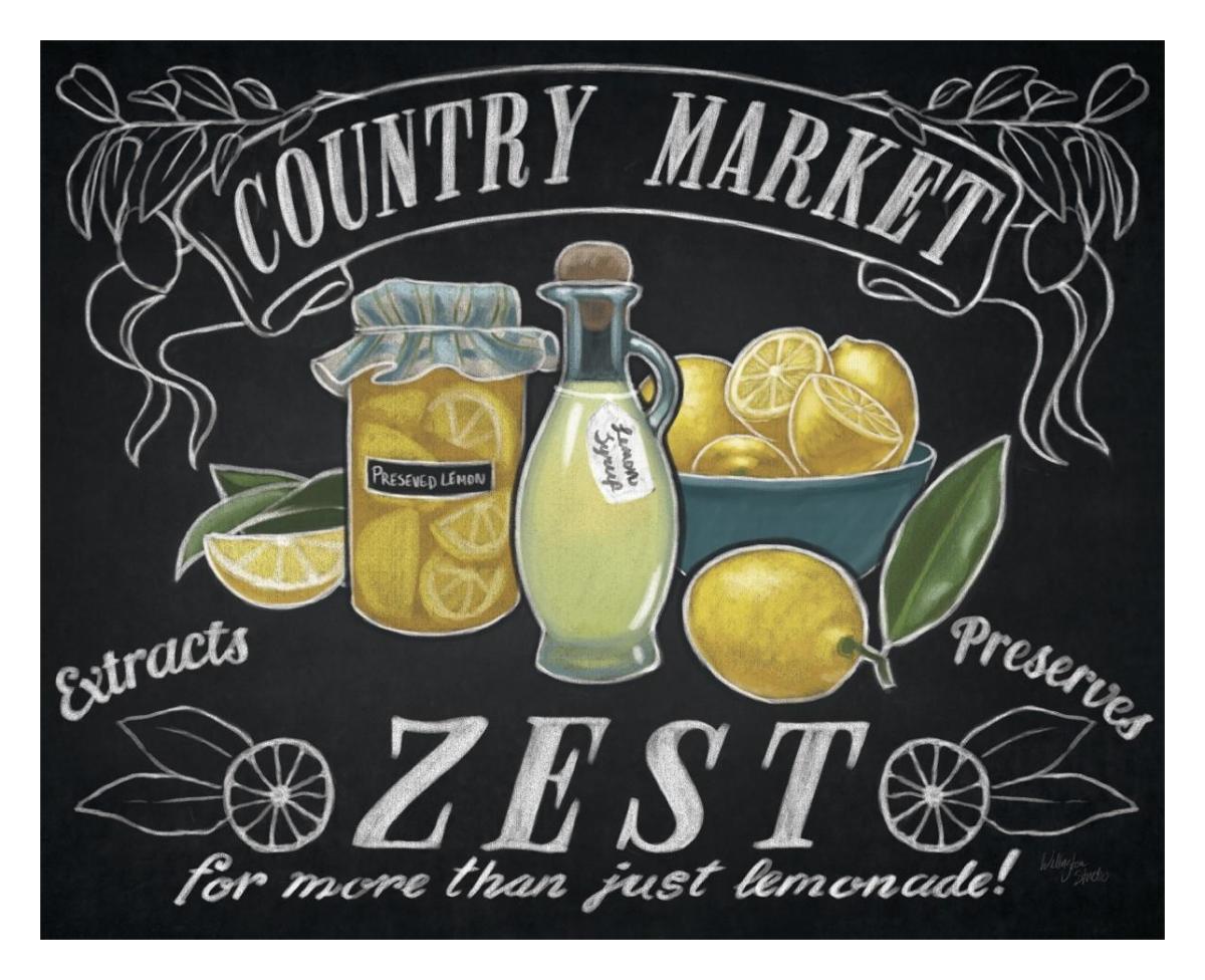 Farm Fresh V -Paper Art-30"x24"