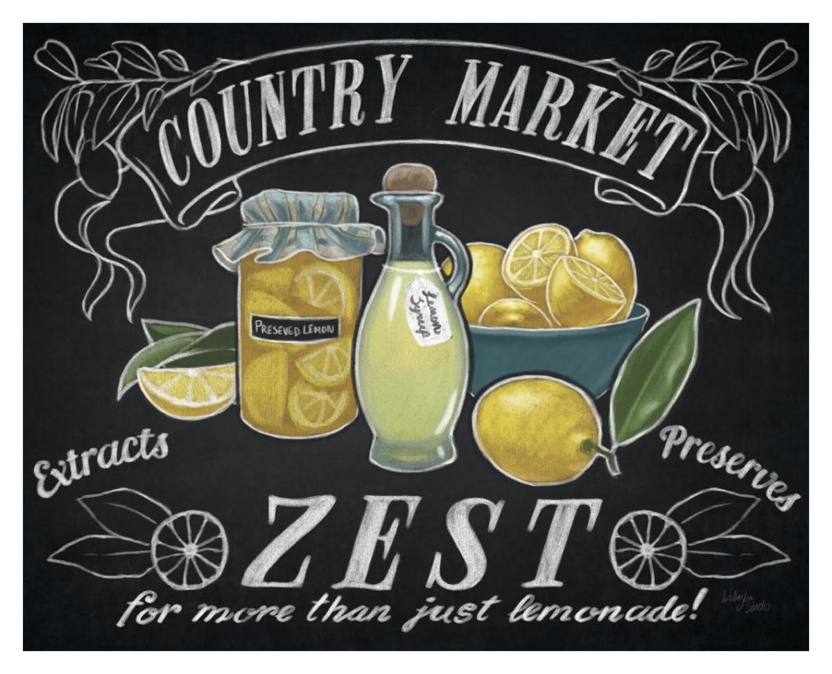 Farm Fresh V -Paper Art-37"x30"
