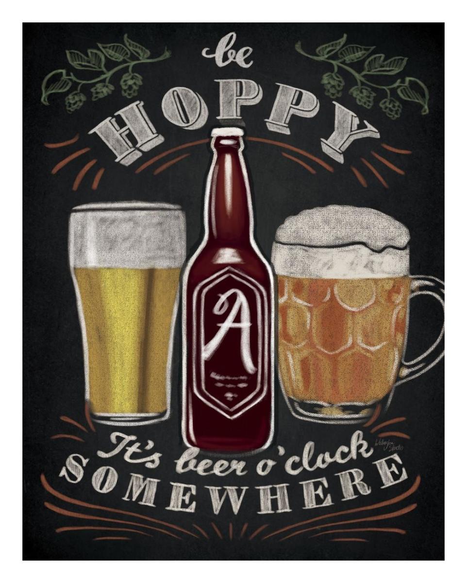 Beer O Clock I -Paper Art-22"x26"