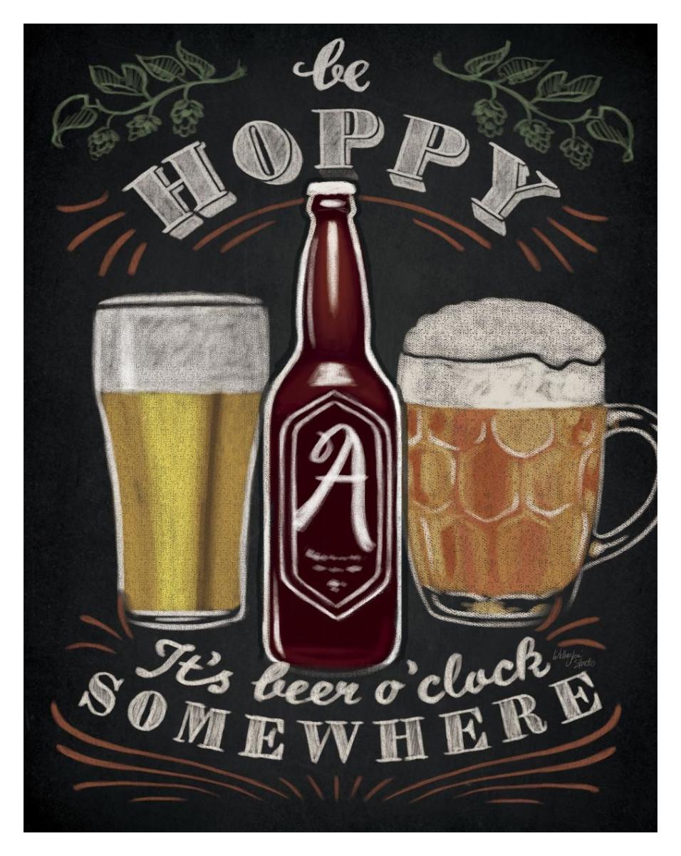 Beer O Clock I -Paper Art-30"x37"