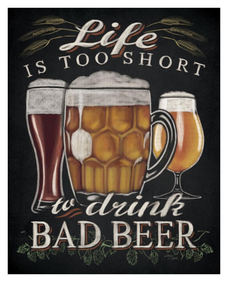 Beer O Clock II -Paper Art-30"x37"