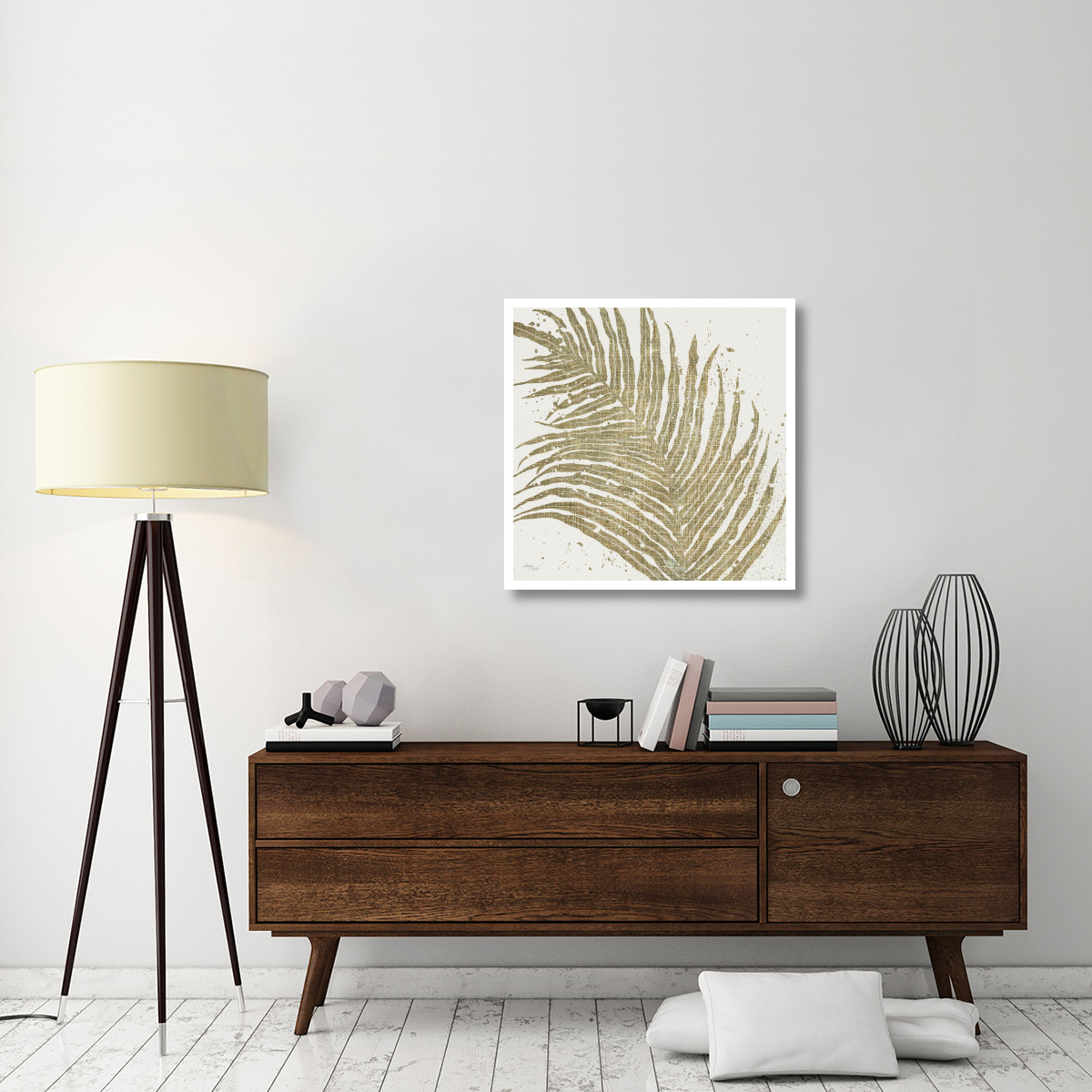Gold Leaves I -Paper Art-32&quotx32"