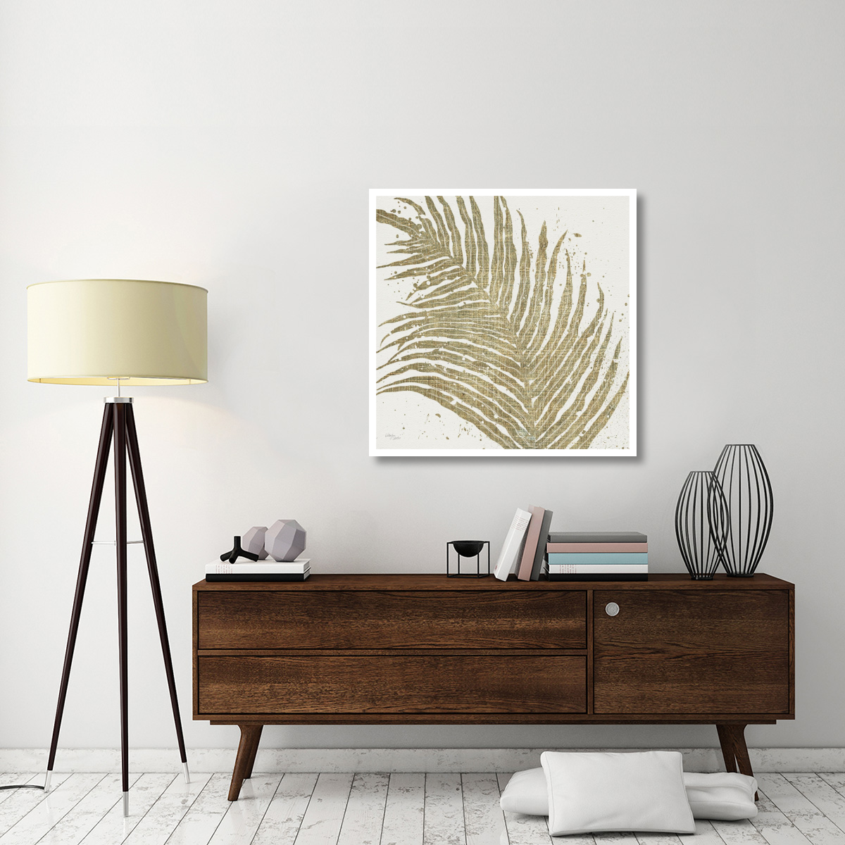 Gold Leaves I -Paper Art-38&quotx38"