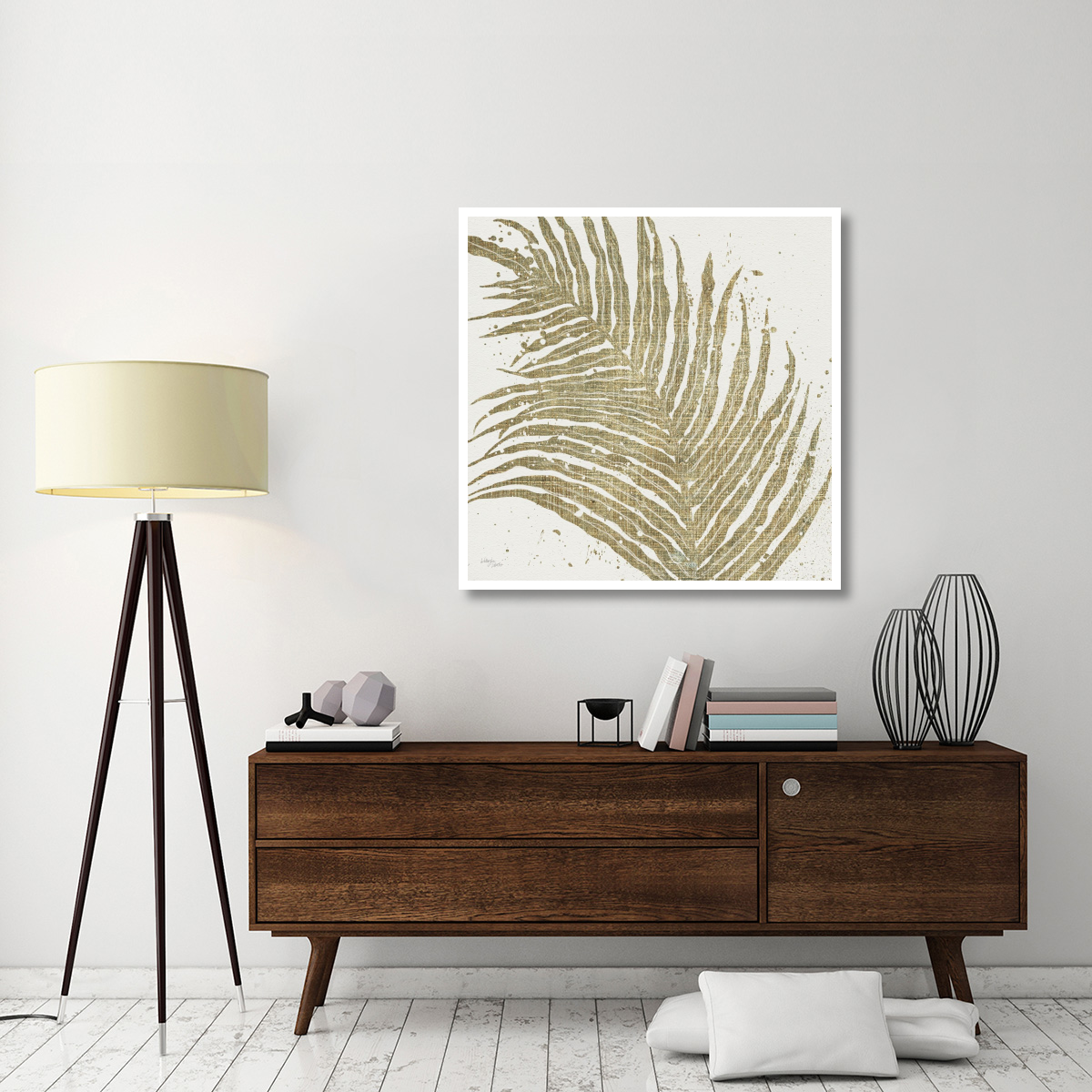 Gold Leaves I -Paper Art-42&quotx42"