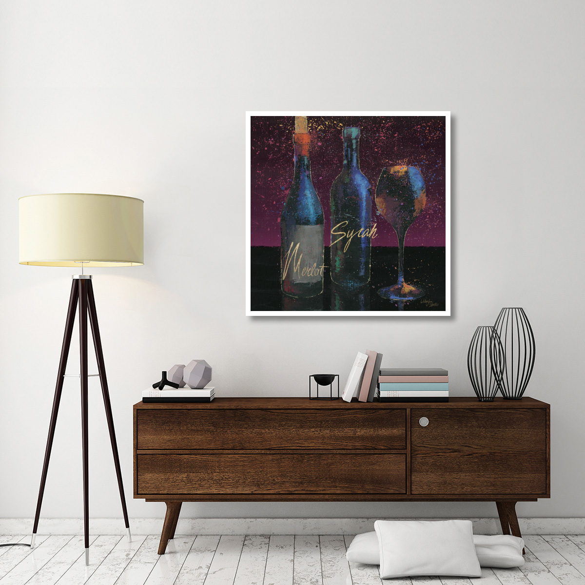 Wine Splash Dark III -Paper Art-42&quotx42"