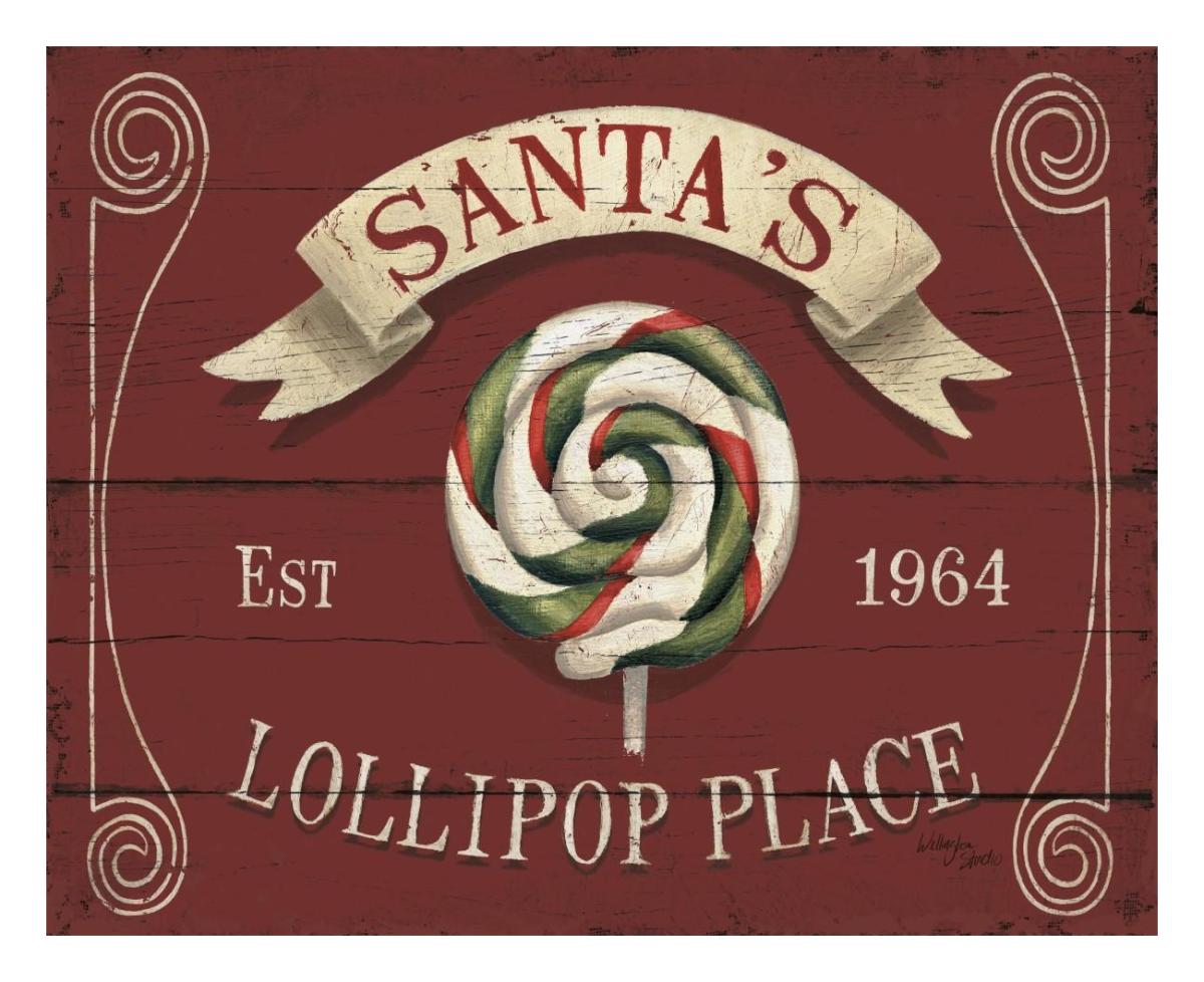 Holiday Candy Shops IV -Paper Art-26"x22"