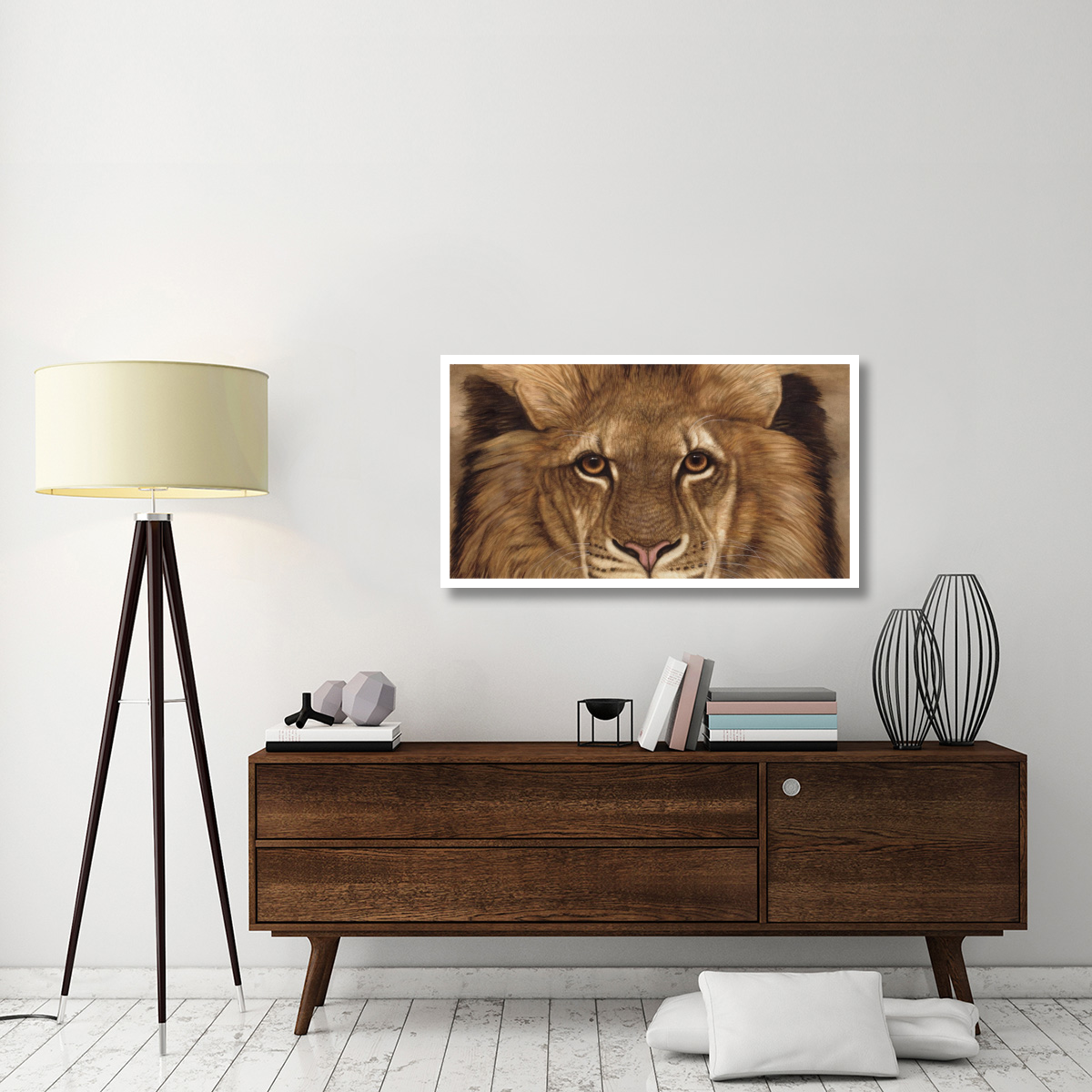 Eyes of the Lion -Paper Art-46&quotx25.76"