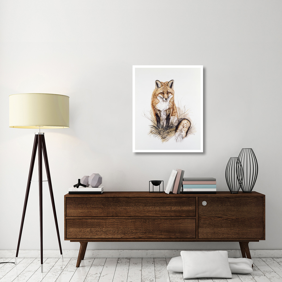 Red Fox -Paper Art-30&quotx37"