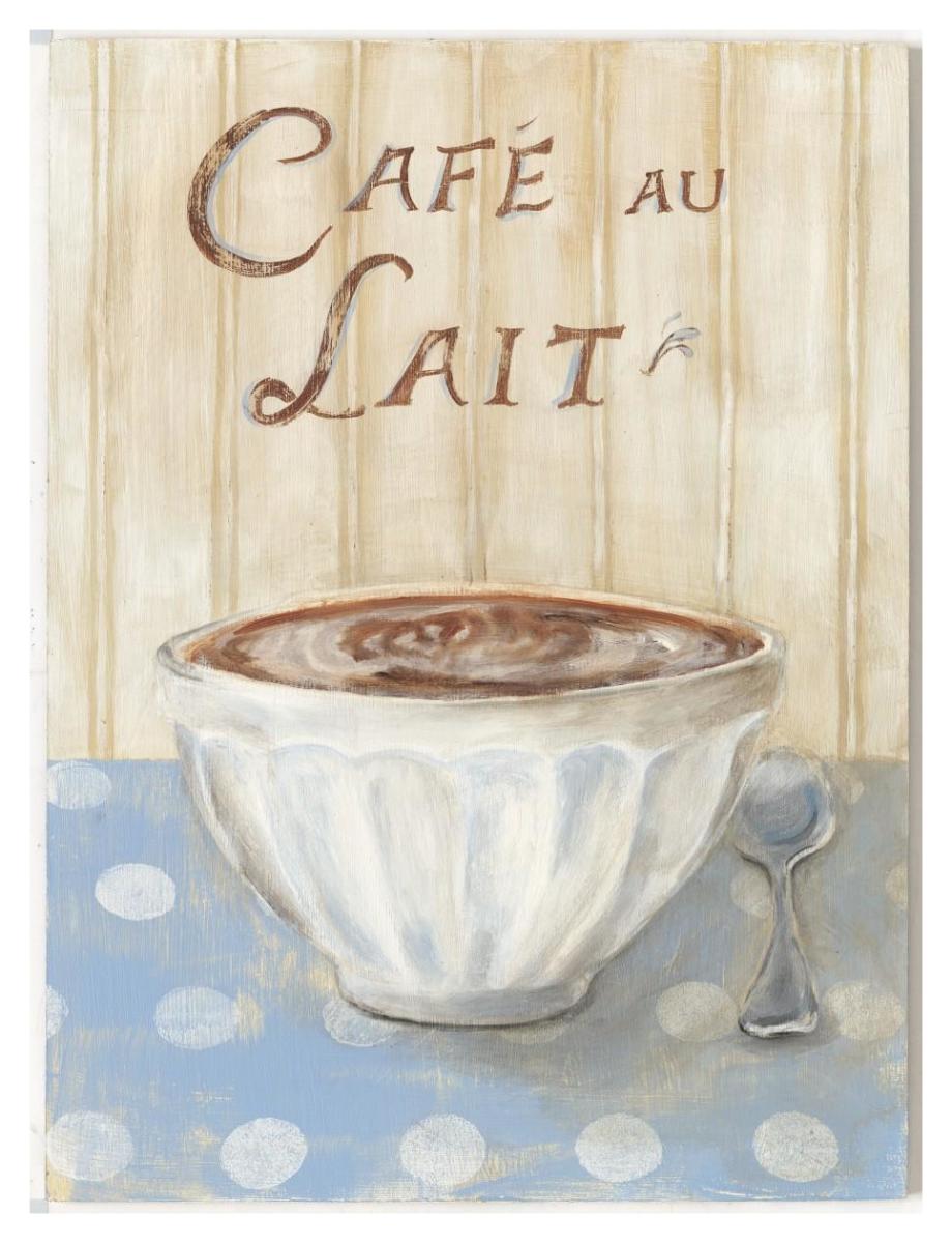 Cafe Au Lait -Paper Art-32"x42"