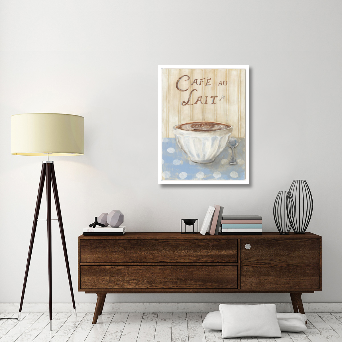 Cafe Au Lait -Paper Art-32&quotx42"