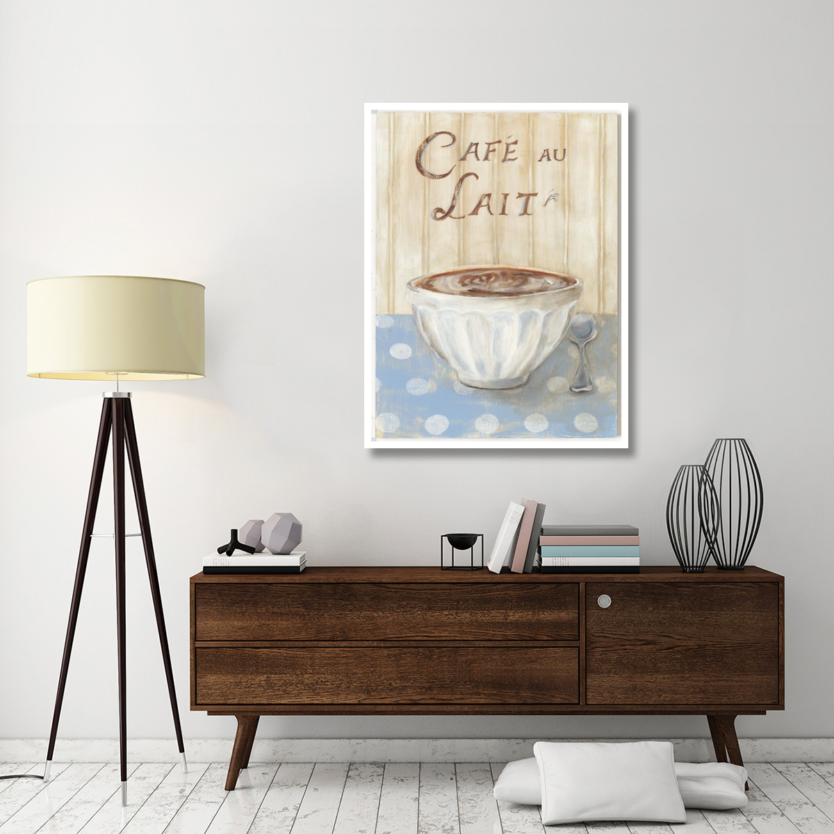 Cafe Au Lait -Paper Art-38&quotx50"