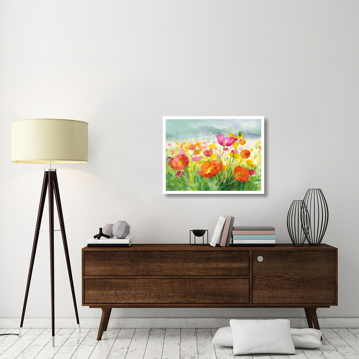 Meadow Poppies -Paper Art-34&quotx26"
