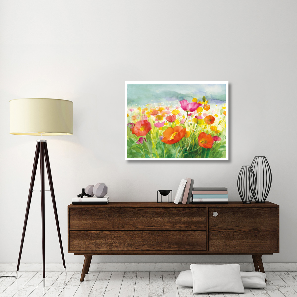 Meadow Poppies -Paper Art-42&quotx32"