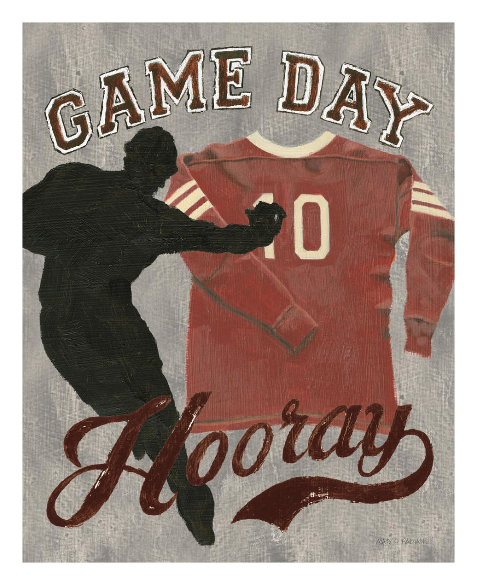 Game Day I -Paper Art-22"x26"