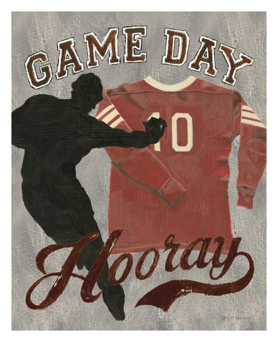 Game Day I -Paper Art-24"x30"