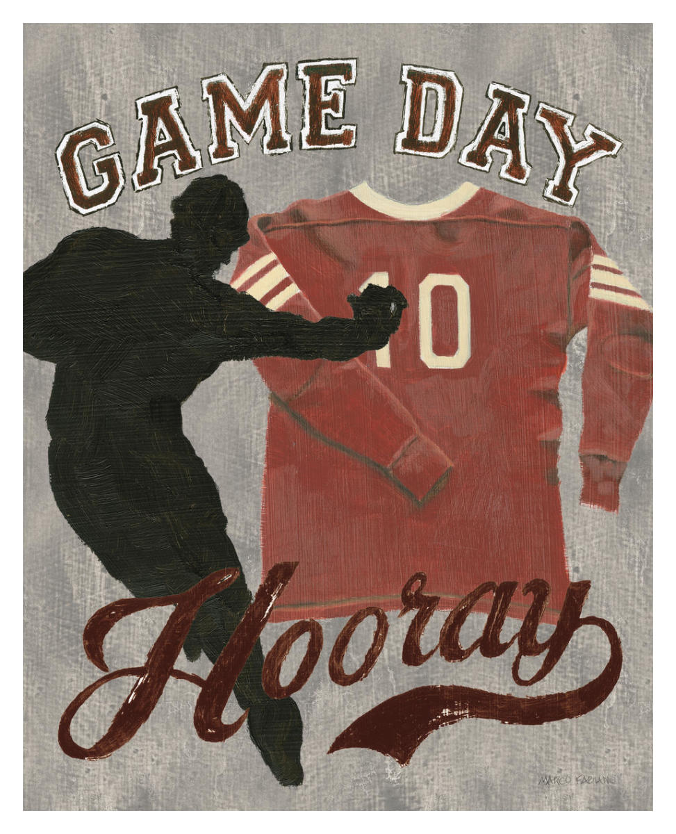 Game Day I -Paper Art-30"x37"