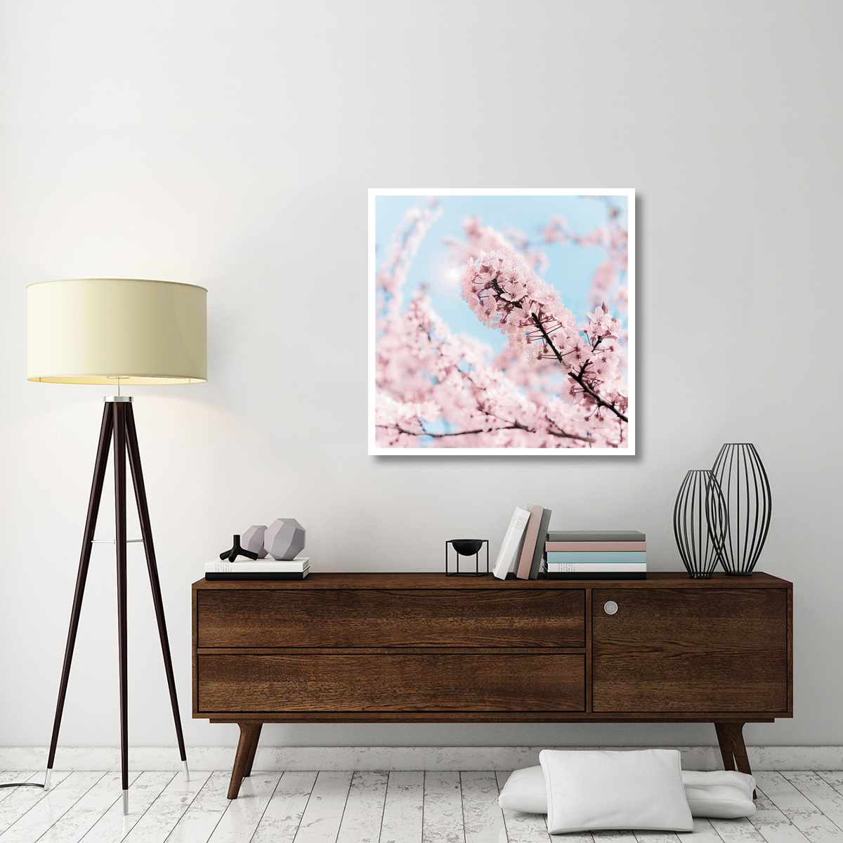 Cherry Blossom Clouds -Paper Art-38&quotx38"
