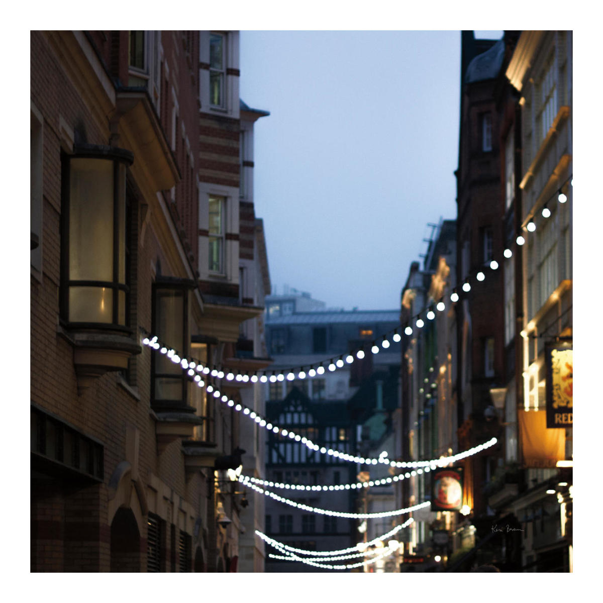 Lights in Soho -Paper Art-20"x20"