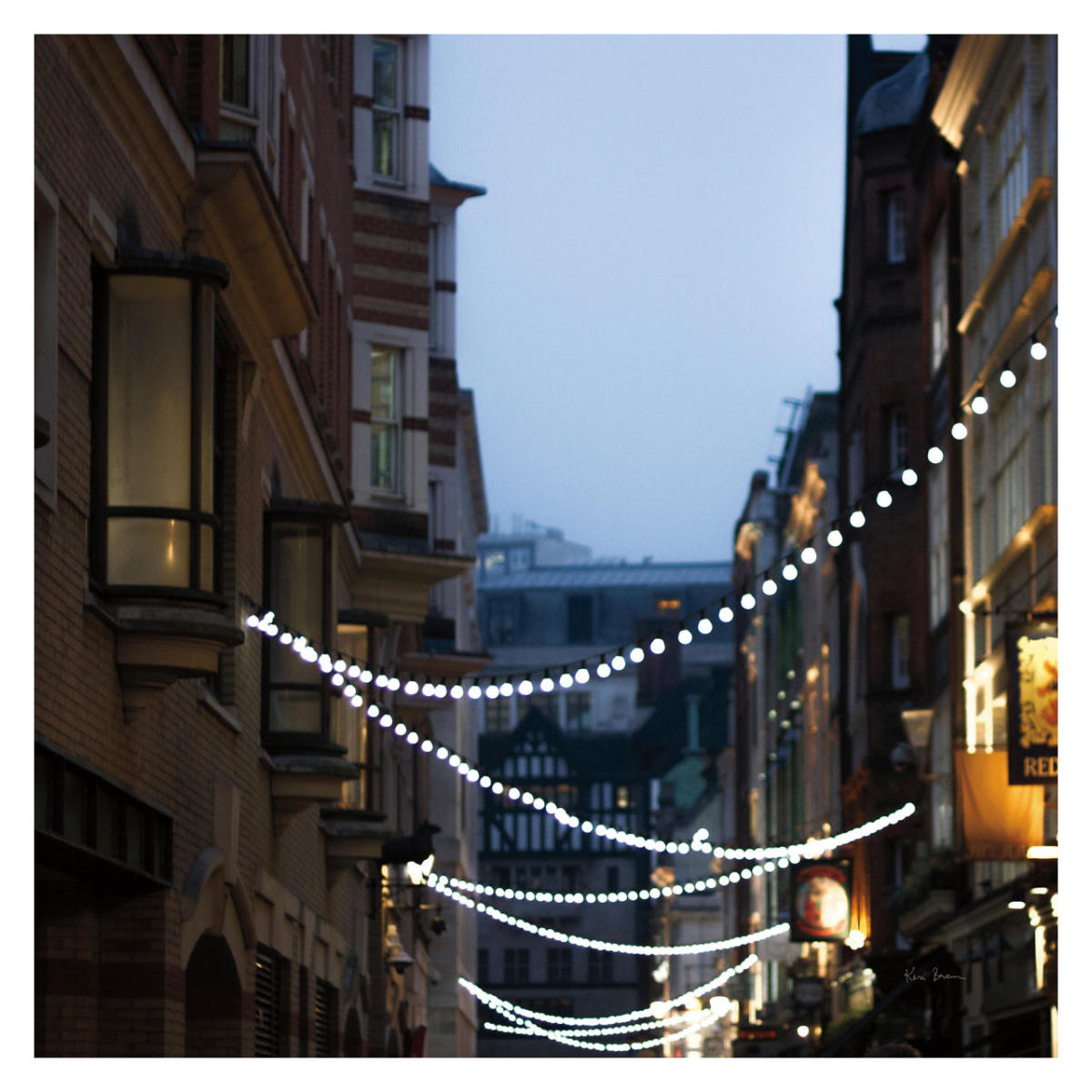 Lights in Soho -Paper Art-32"x32"