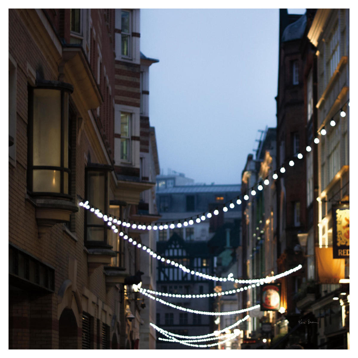 Lights in Soho -Paper Art-42"x42"