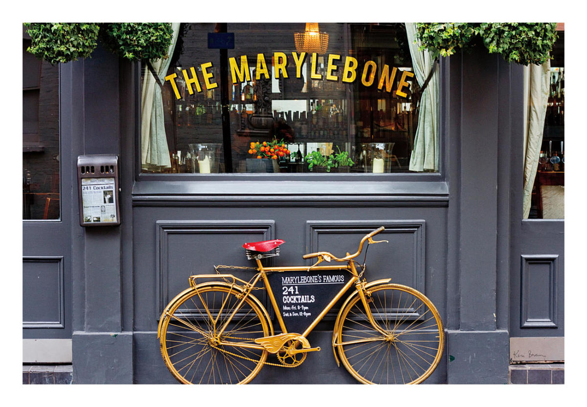 Marylebone Bike -Paper Art-26"x18"
