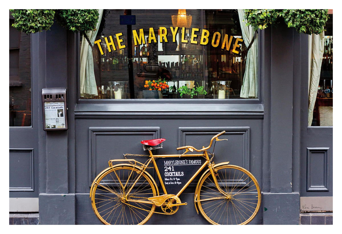 Marylebone Bike -Paper Art-38"x26"