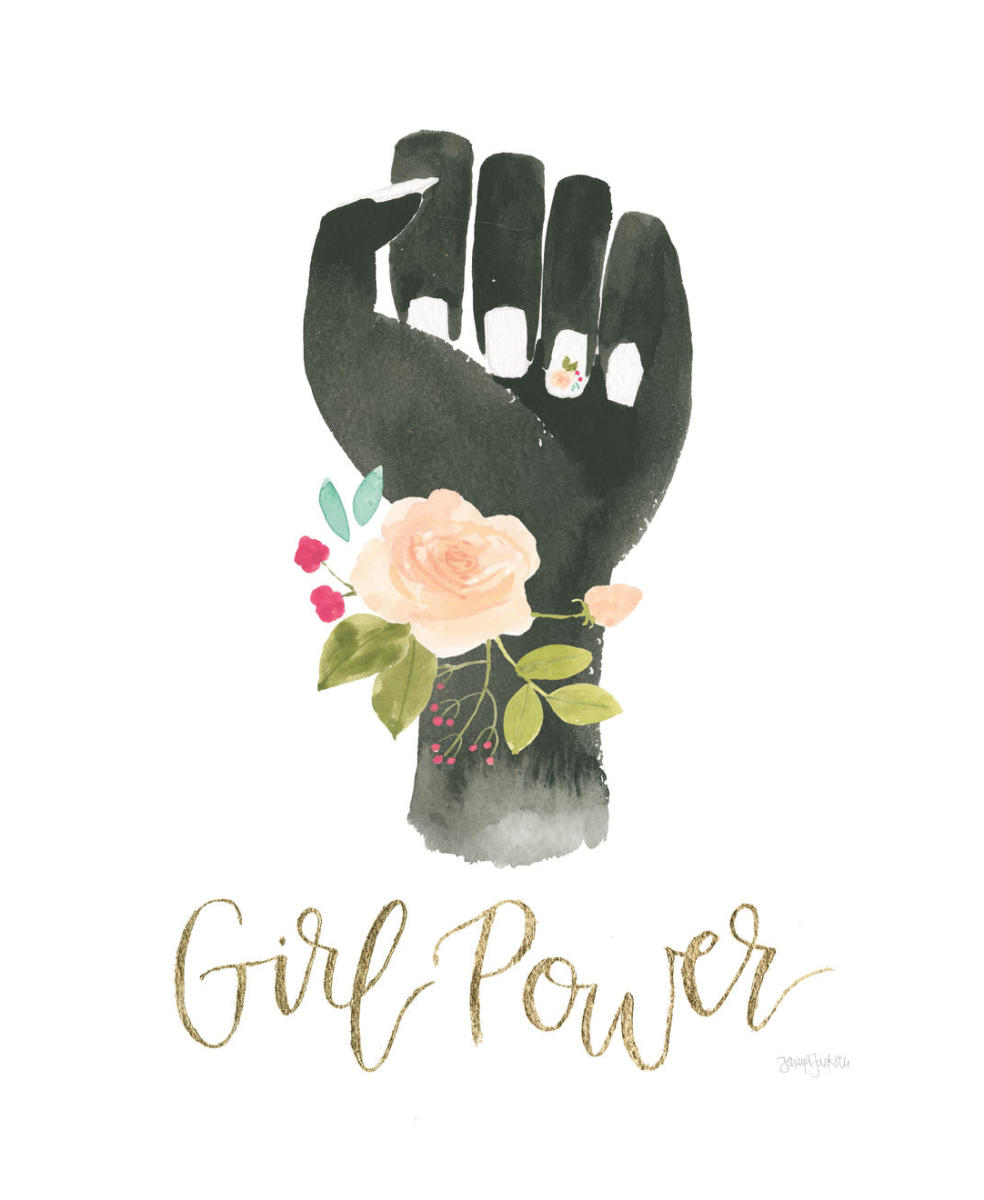 Girl Power XI -Paper Art-18"x22"