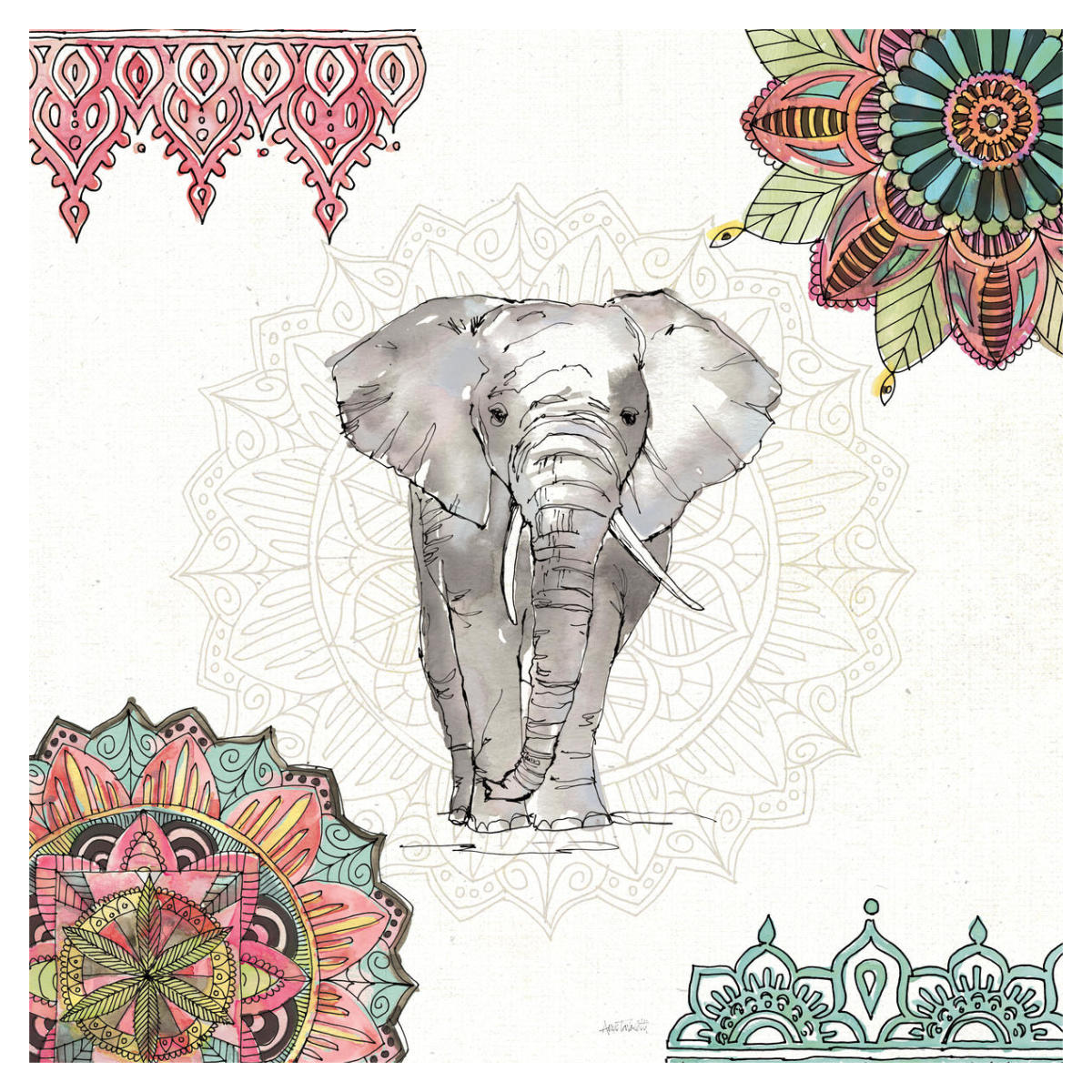 Mandala Morning IV -Paper Art-38"x38"