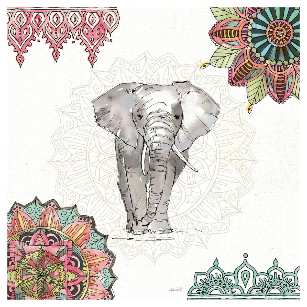 Mandala Morning IV -Paper Art-42"x42"