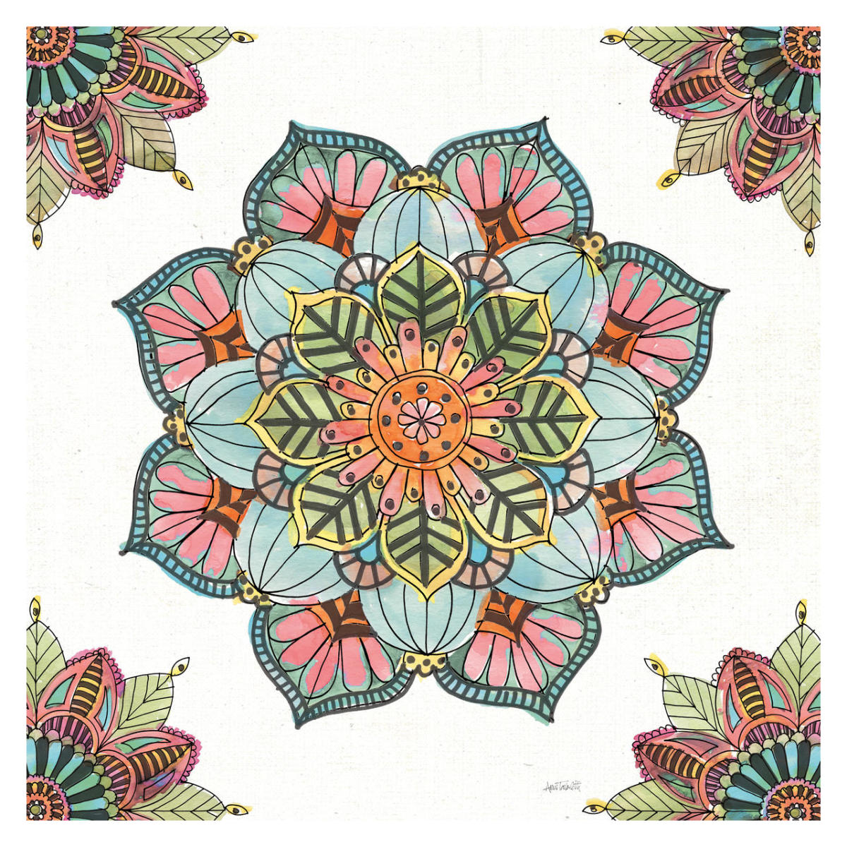 Mandala Morning V -Paper Art-32"x32"