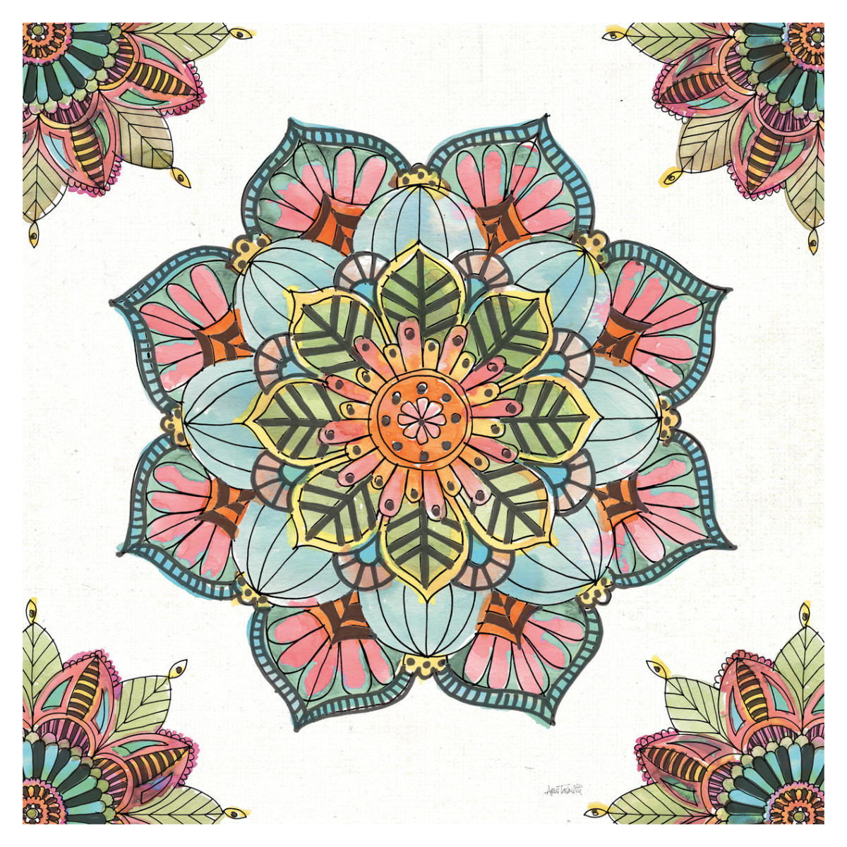 Mandala Morning V -Paper Art-38"x38"