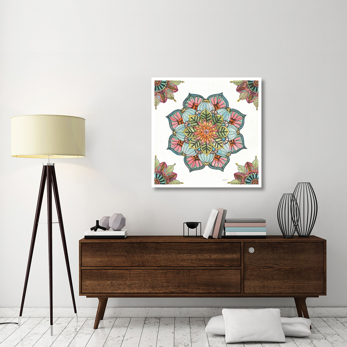 Mandala Morning V -Paper Art-38&quotx38"
